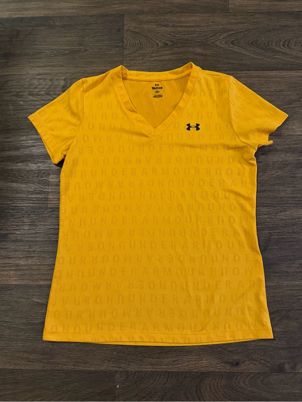 Under Armour Women's Yellow V-Neck Performance Tee